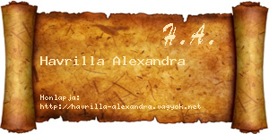 Havrilla Alexandra névjegykártya